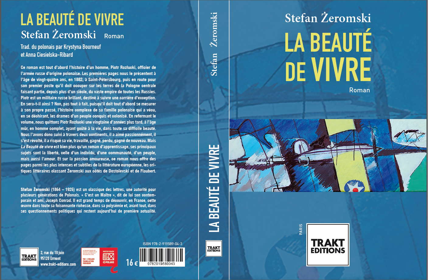 Couverture. La Beauté de vivre par Stefan Żeromski. Traduit du polonais. 2016-11-01